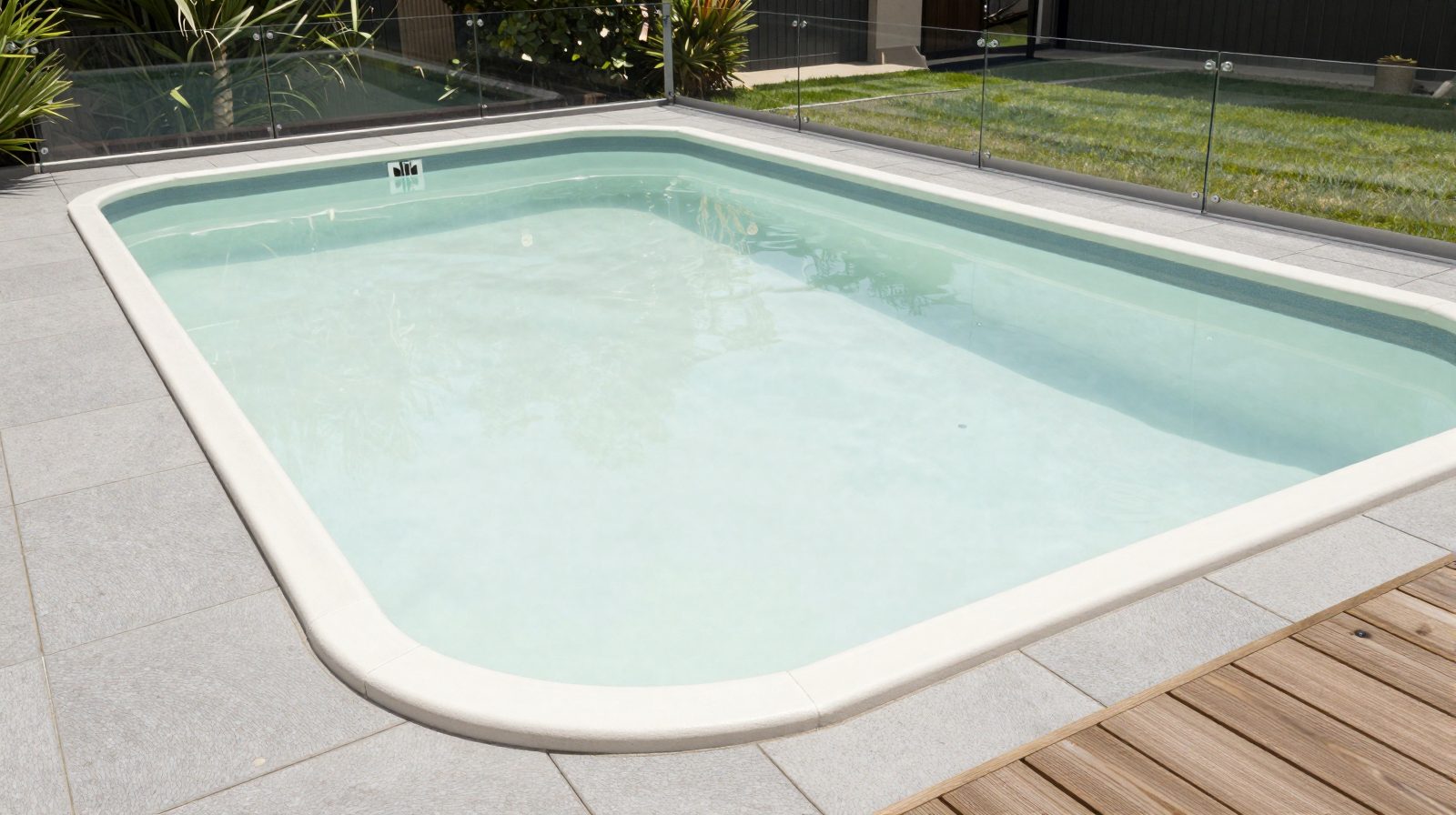 A backyard pool: milky after shock